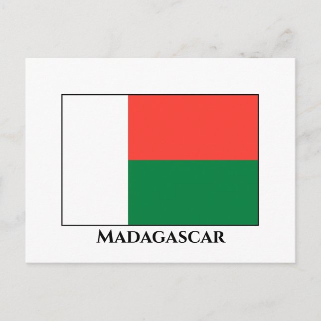 Cartão Postal Bandeira de Madagáscar (Frente)