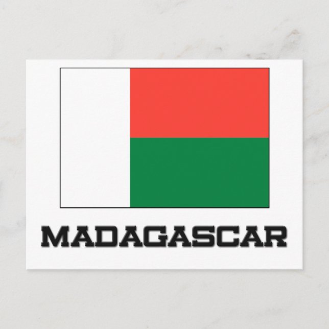 Cartão Postal Bandeira de Madagáscar (Frente)