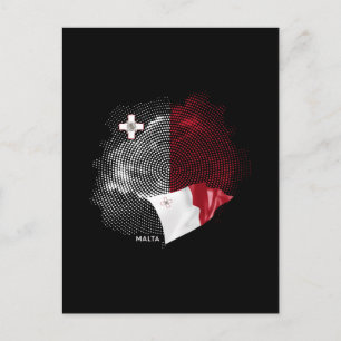Cartão Postal bandeira de Malta