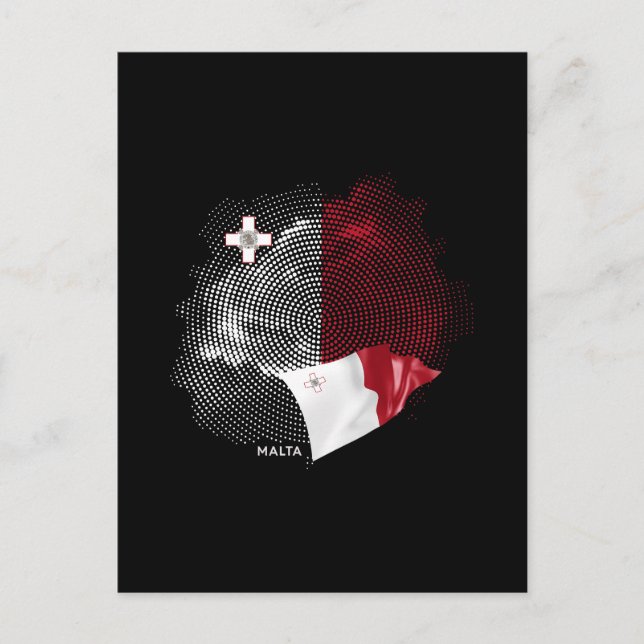 Cartão Postal bandeira de Malta (Frente)