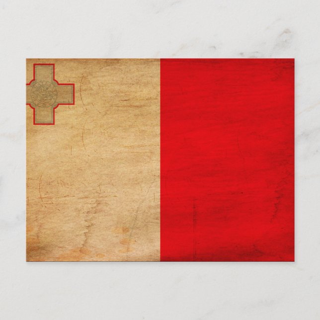 Cartão Postal Bandeira de Malta (Frente)