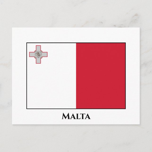Cartão Postal Bandeira de Malta (Maltês) (Frente)