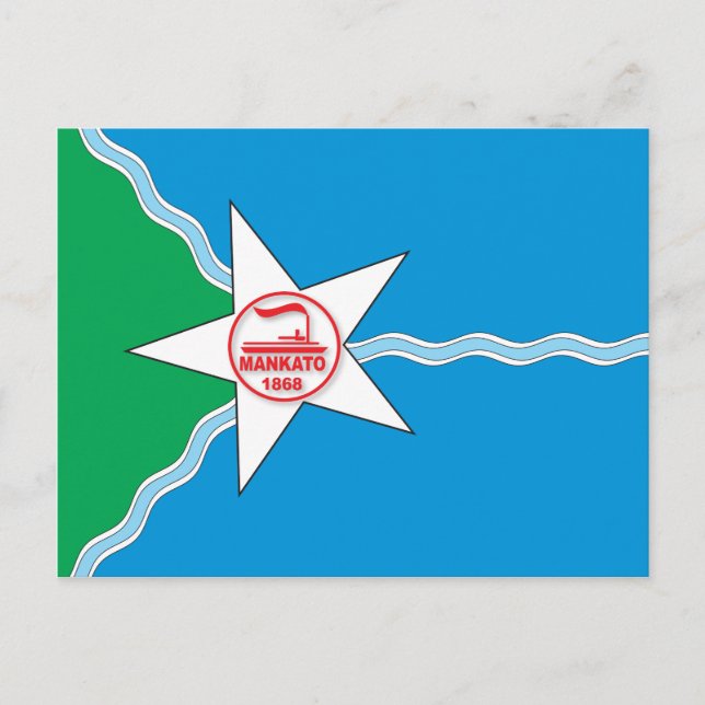 Cartão Postal Bandeira de Mankato (Frente)