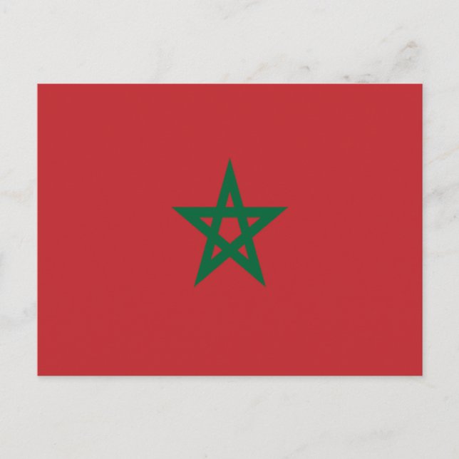 Cartão Postal Bandeira de Marrocos (Frente)