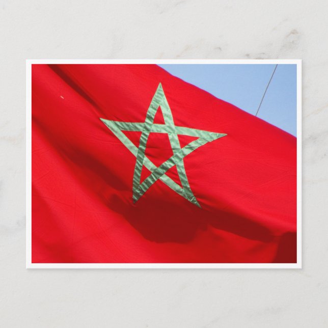 Cartão Postal bandeira de marrocos (Frente)