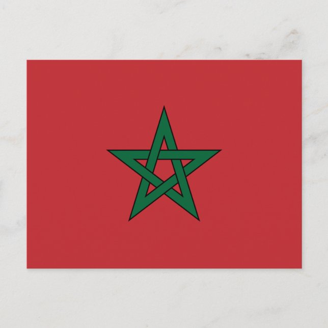 Cartão Postal Bandeira de Marrocos (Frente)