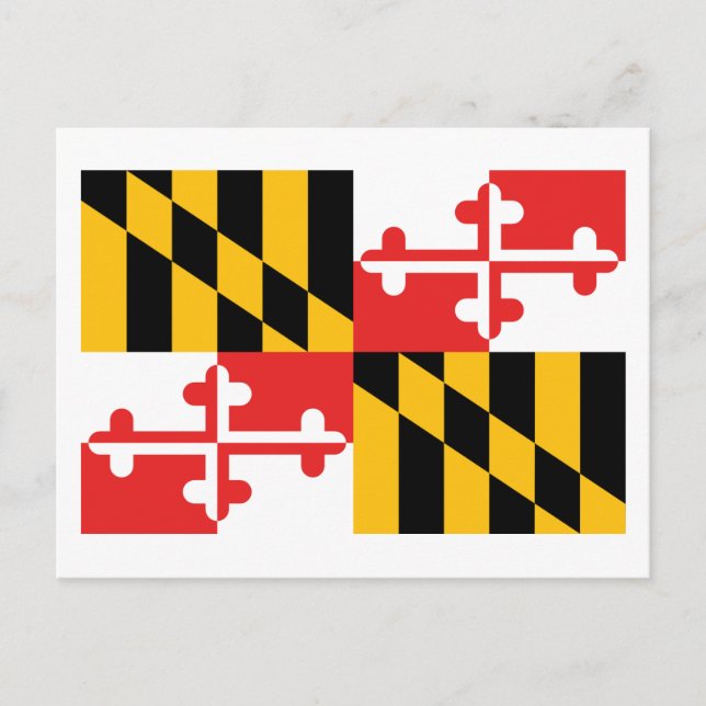 Cartão Postal Bandeira de Maryland (Frente)