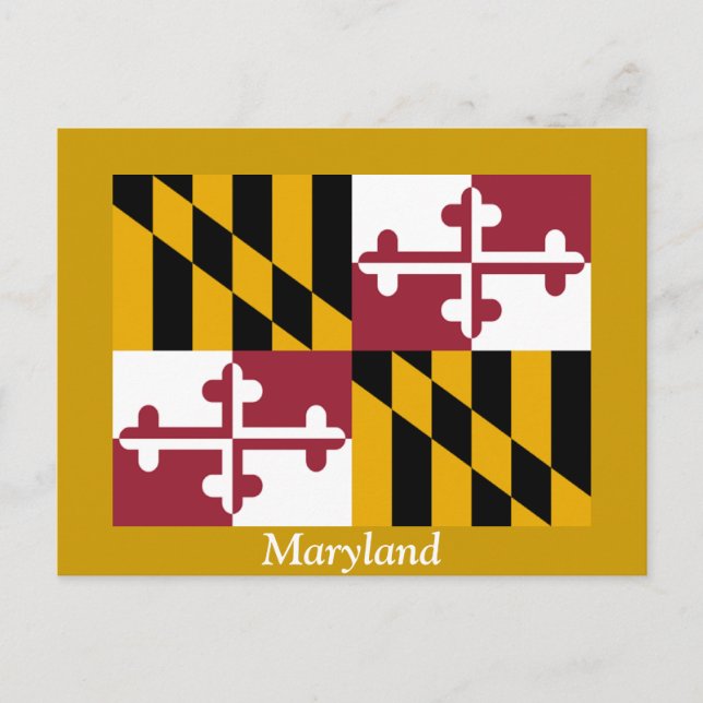 Cartão Postal Bandeira de Maryland (Frente)