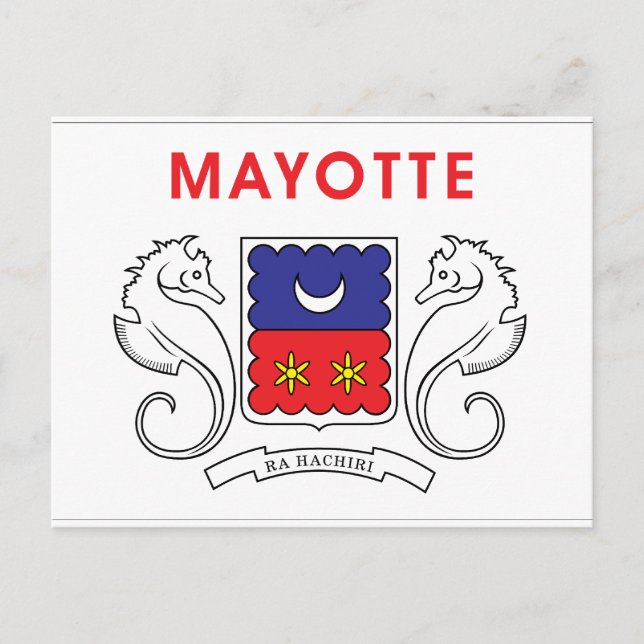 Cartão Postal Bandeira de Mayotte (Frente)