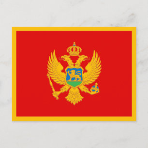 Cartão Postal Bandeira de Montenegro