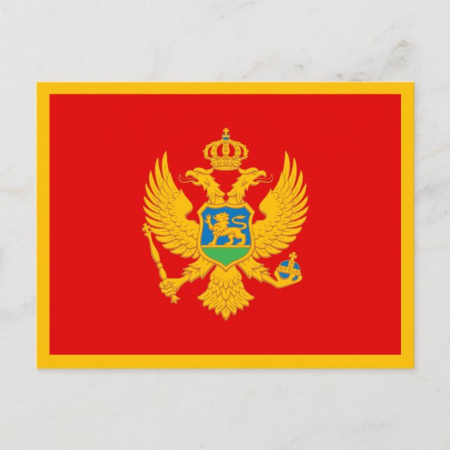 Cartão Postal Bandeira de Montenegro (Frente)