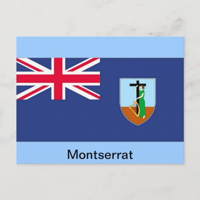 Cartão Postal Bandeira de Montserrat (Frente)