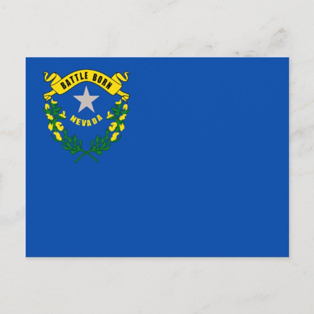 Cartão Postal Bandeira de Nevada (Frente)
