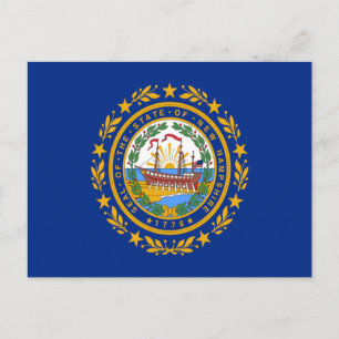 Cartão Postal Bandeira de New Hampshire