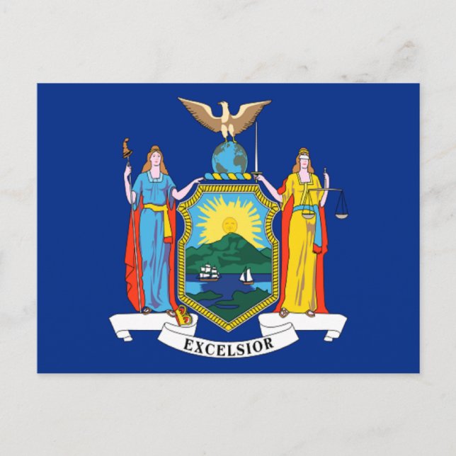 Cartão Postal Bandeira de Nova Iorque (Frente)