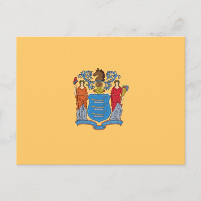 Cartão Postal Bandeira de Nova Jersey (Frente)