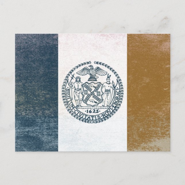 Cartão Postal Bandeira de Nova York (Frente)