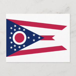 Cartão Postal Bandeira de Ohio