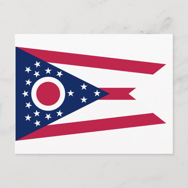 Cartão Postal Bandeira de Ohio (Frente)