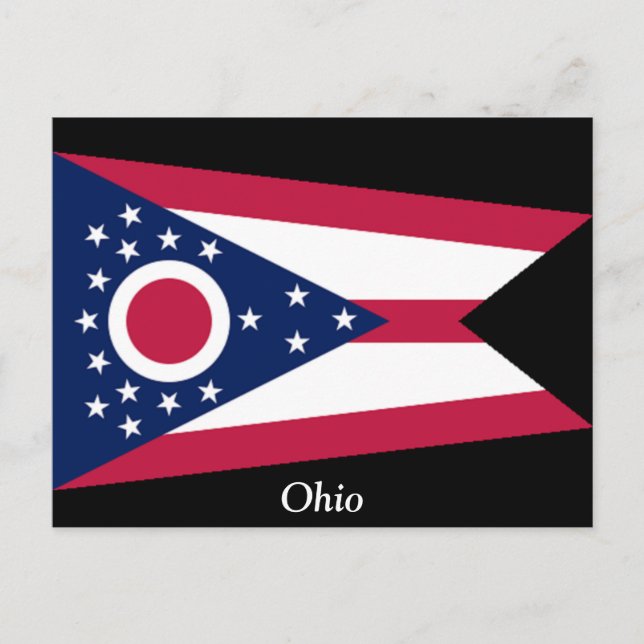 Cartão Postal Bandeira de Ohio (Frente)