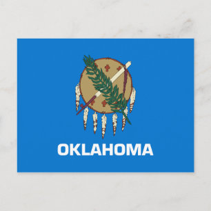 Cartão Postal Bandeira de Oklahoma