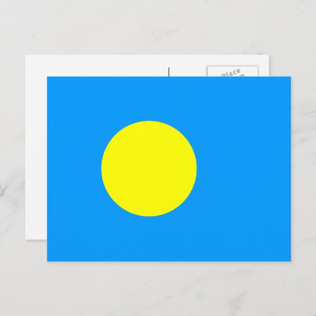 Cartão Postal Bandeira de Palau (Frente/Verso)