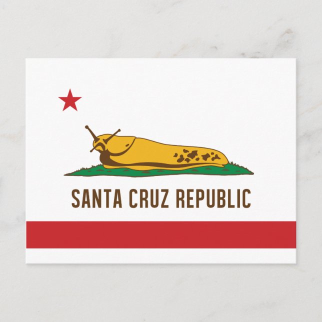Cartão Postal Bandeira de papais noeis Cruz República da Banana (Frente)