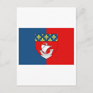 Cartão Postal Bandeira de Paris