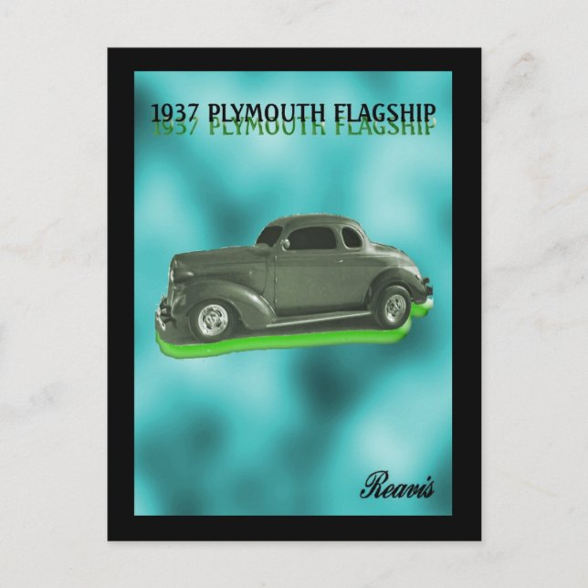 CARTÃO POSTAL BANDEIRA DE PLYMOUTH DE 1937 (Frente)