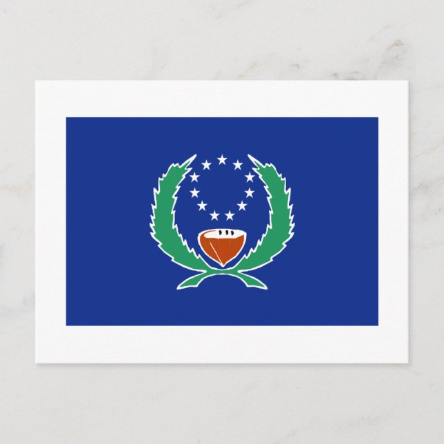 Cartão Postal Bandeira de Pohnpei (Frente)