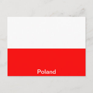 Cartão Postal Bandeira de Polônia