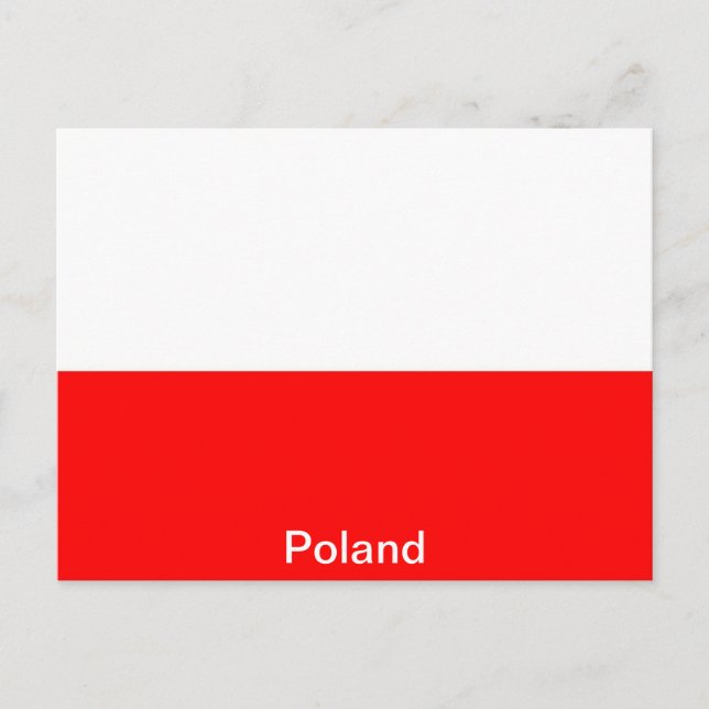 Cartão Postal Bandeira de Polônia (Frente)