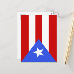 Cartão Postal bandeira de Porto Rico