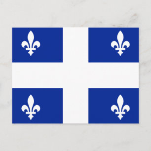 Cartão Postal Bandeira de Quebeque
