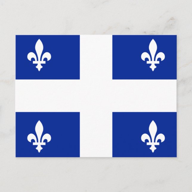 Cartão Postal Bandeira de Quebeque (Frente)
