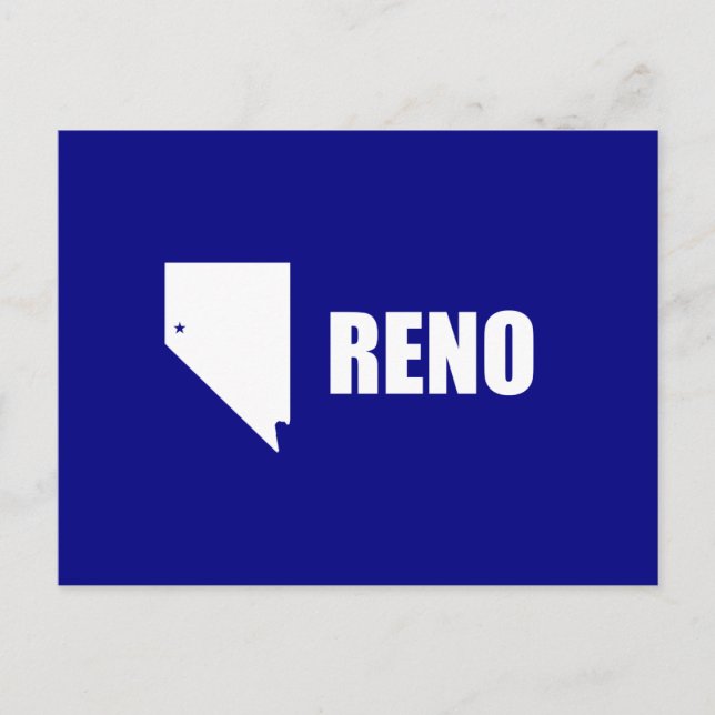 Cartão Postal Bandeira de Reno, Cartão-postal de Nevada (Frente)