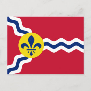 Cartão Postal Bandeira de Rua Louis (Missouri)