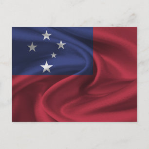 Cartão Postal Bandeira de Samoa