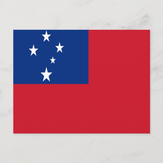 Cartão Postal Bandeira de Samoa (Frente)