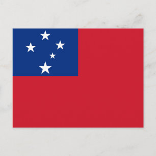 Cartão Postal Bandeira de Samoa