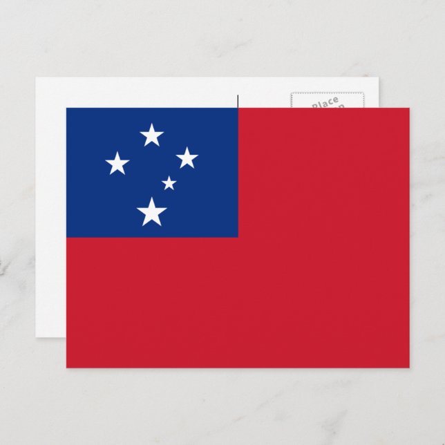 Cartão Postal Bandeira de Samoa, Bandeira da Samoa (Frente/Verso)