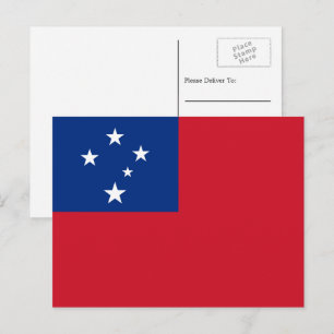 Cartão Postal Bandeira de Samoa, Bandeira da Samoa