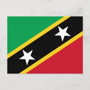 Cartão Postal Bandeira de São Cristóvão e Nevis