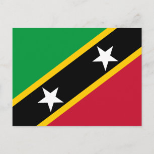 Cartão Postal Bandeira de São Cristóvão e Nevis