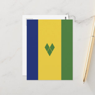 Cartão Postal bandeira de São Vicente e Granadinas