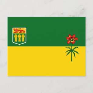 Cartão Postal Bandeira de Saskatchewan