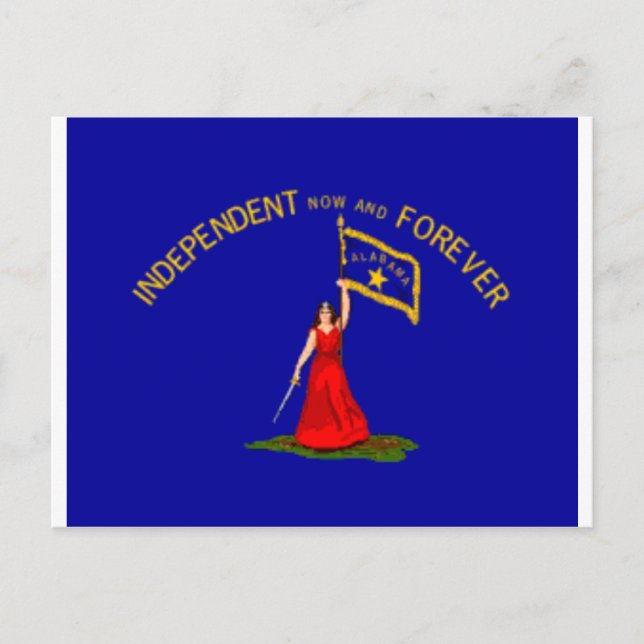 Cartão Postal bandeira de secessão de alabama (Frente)