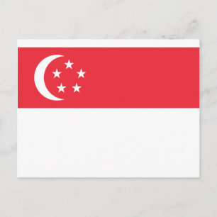 Cartão Postal Bandeira de Singapura - 新 加 坡 旗 - Bendera 