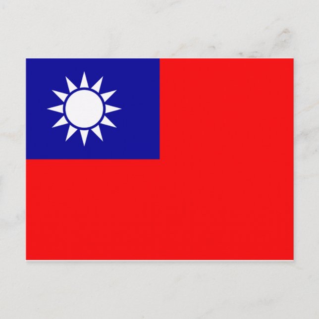 Cartão Postal Bandeira de Taiwan (Frente)