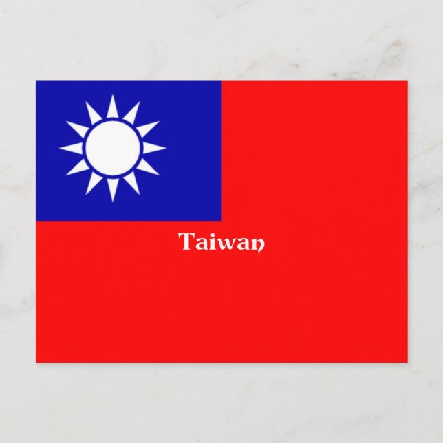 Cartão Postal Bandeira de Taiwan (Frente)